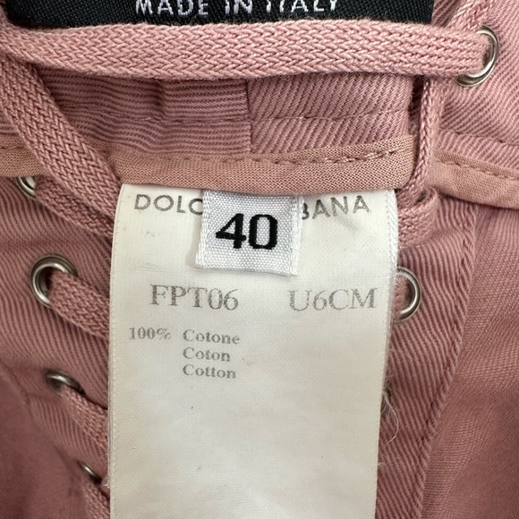 Dolce & Gabbana Vintage Pink Button Down Sailor Pants Jeans Size Italy 40 US 4 - Picture 11 of 16